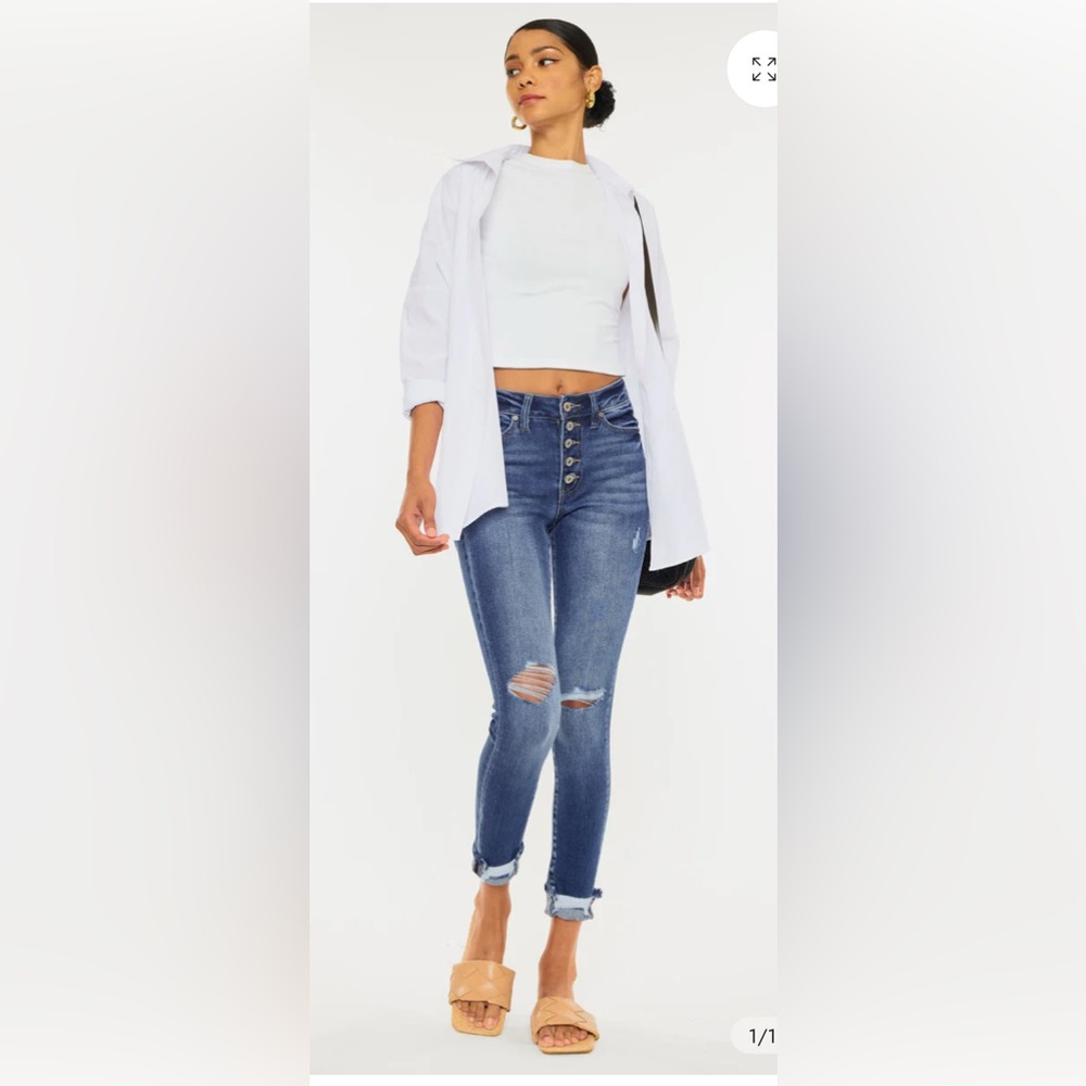 Kancan Nora high rise ankle skinny jeans. Size 7